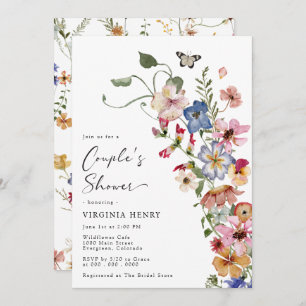 Colorful Wildflowers Couples Shower Invitation