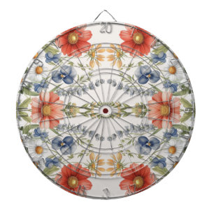 Colorful Wildflowers Dartboard