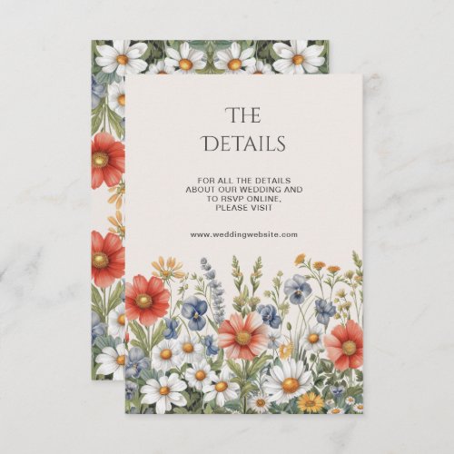 Colorful Wildflowers Detail Enclosure Card