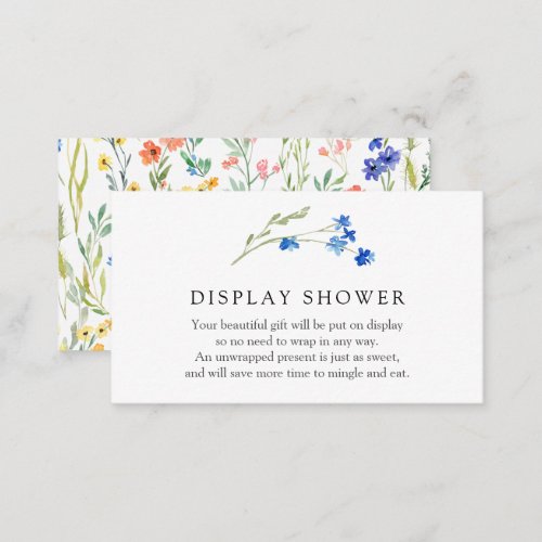 Colorful Wildflowers Display Shower Enclosure Card