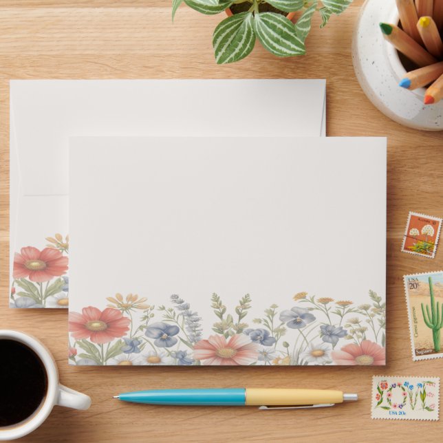 Colorful Wildflowers Envelope (Desk)