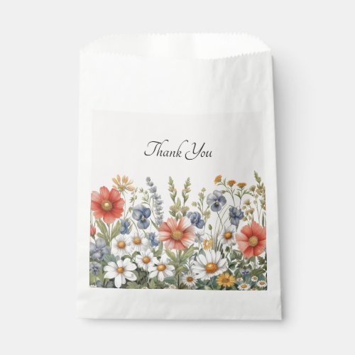 Colorful Wildflowers Favor Bag