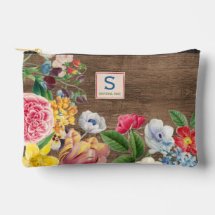Colorful Wildflowers Floral Bouquet Art Pattern Accessory Pouch