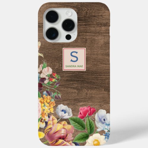 Colorful Wildflowers Floral Bouquet Art Pattern iPhone 15 Pro Max Case