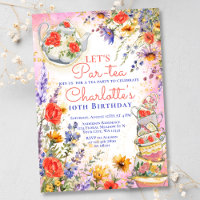 Colorful Wildflowers Floral Par Tea Party Birthday