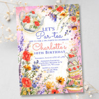 Colorful Wildflowers Floral Par Tea Party Birthday
