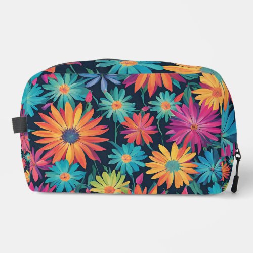 Colorful Wildflowers Floral Pattern  Dopp Kit