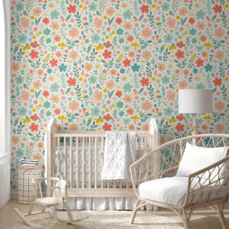Colorful Wildflowers Floral Wallpaper