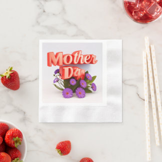 Colorful wildflowers for Mother's Day Napkins