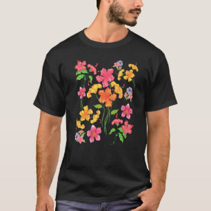 Colorful Wildflowers Garden Flower Blossoms Botani T-Shirt