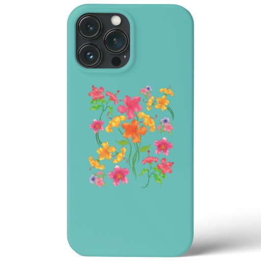 Colorful Wildflowers Garden Flower Blossoms iPhone 13 Pro Max Case