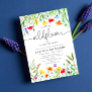 Colorful wildflowers gender neutral baby shower invitation