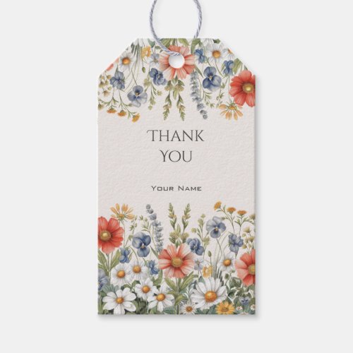 Colorful Wildflowers Gift Tag