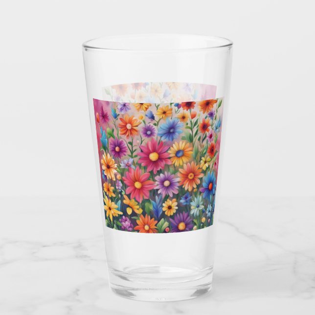 Colorful Wildflowers Glass (Front)