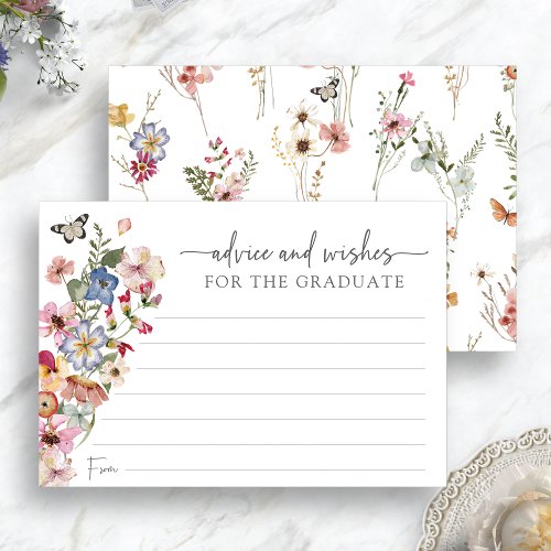 Colorful Wildflowers Graduate Advice Card