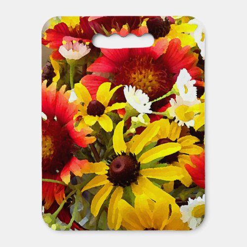 Colorful Wildflowers Impressionist Garden Knee Pad