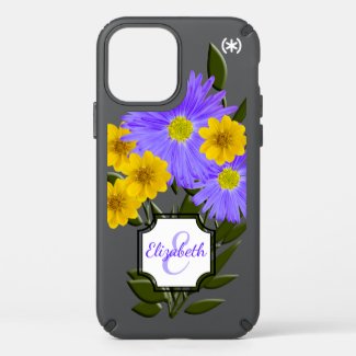 Colorful Wildflowers | Initial Letter Monogram