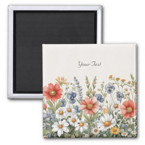 Colorful Wildflowers Magnet