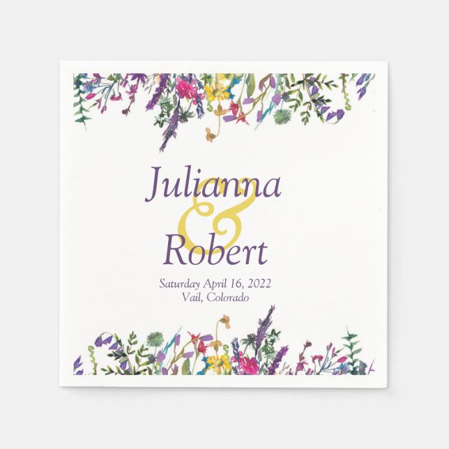 Colorful wildflowers  napkins (Front)