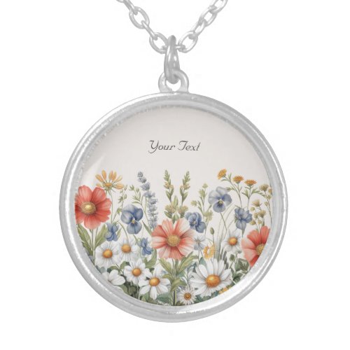 Colorful Wildflowers Necklace