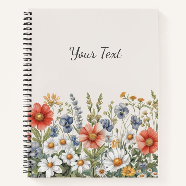 Colorful Wildflowers Notebook (Front)