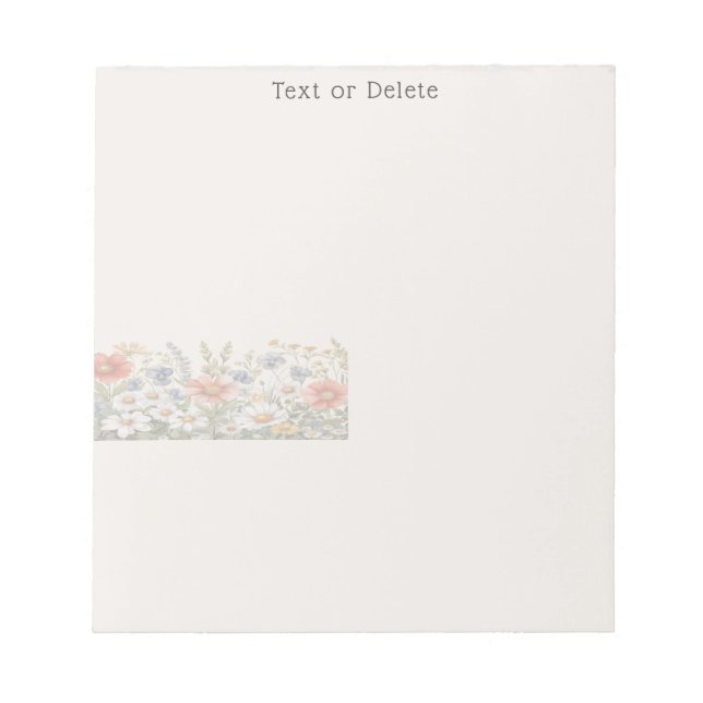 Colorful Wildflowers Notepad (Front)