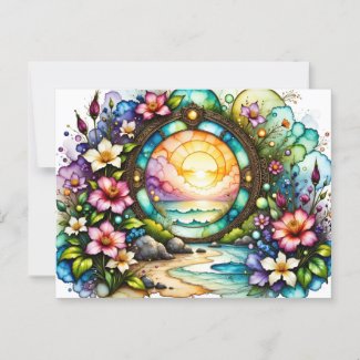 Colorful Wildflowers Ocean Portal