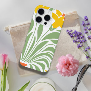 Colorful wildflowers painting green yellow for her iPhone 16 pro case