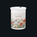 Colorful Wildflowers Porcelain Pitcher<br><div class="desc">Beautiful Colorful Wildflowers Porcelain Pitcher</div>