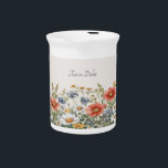 Colorful Wildflowers Porcelain Pitcher<br><div class="desc">Beautiful Colorful Wildflowers Porcelain Pitcher</div>