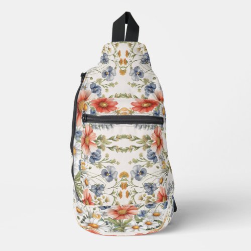 Colorful Wildflowers Sling Bag