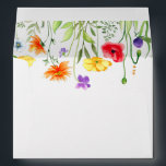 Colorful wildflowers spring envelopes 5x7 card<br><div class="desc">For more advanced customization of this design,  simply select the "Customize It" button above!</div>