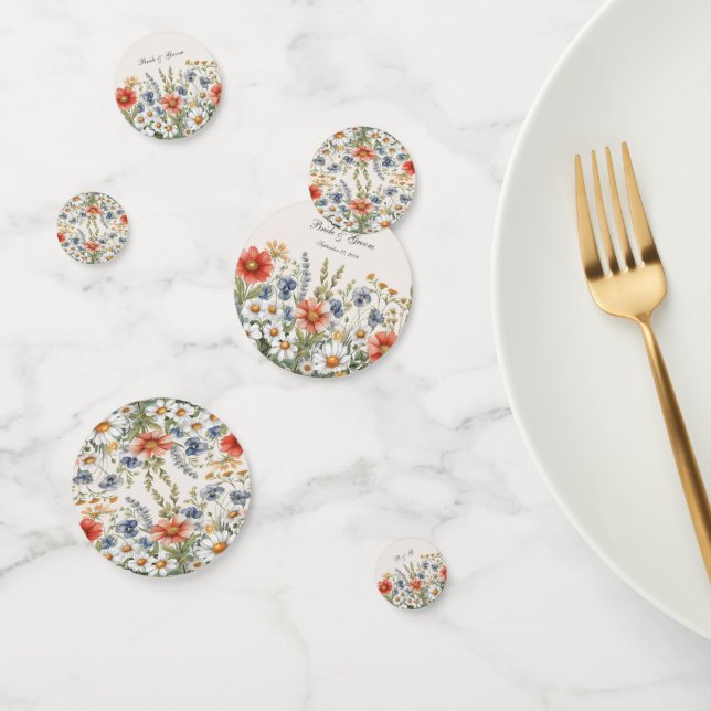 Colorful Wildflowers Table Confetti (Group)