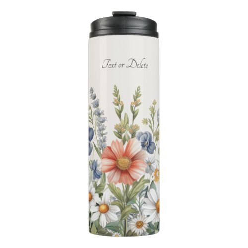 Colorful Wildflowers Thermal Tumbler