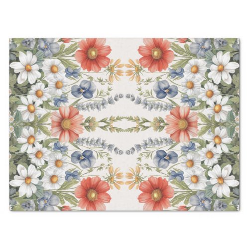 Colorful Wildflowers Tissue Paper