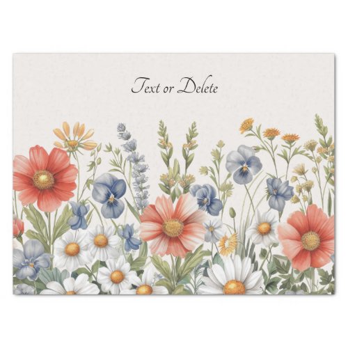 Colorful Wildflowers Tissue Paper