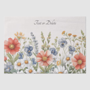 Colorful Wildflowers Tissue Paper