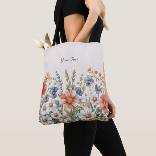 Colorful Wildflowers Tote Bag