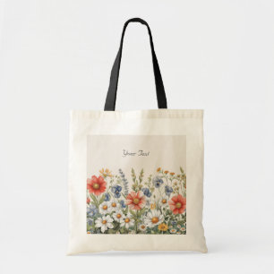 Colorful Wildflowers Tote Bag