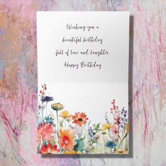 Colorful Wildflowers Vibrant Flowers Birthday Card | Zazzle