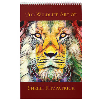 Colorful Wildlife Digital Animal Pop Art Calendar