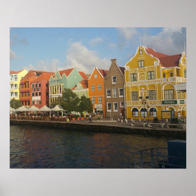 Colorful Willemstad Curacao Poster (Front)