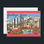 Colorful Williamsport PA Postcard<br><div class="desc">Very colorful retro postcard for Williamsport,  Pennsylvania repurposed!</div>