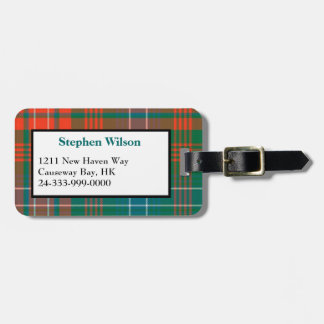 Colorful Wilson Tartan Plaid Luggage Tag