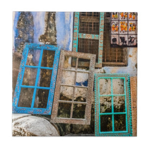 Colorful window frames ceramic tile