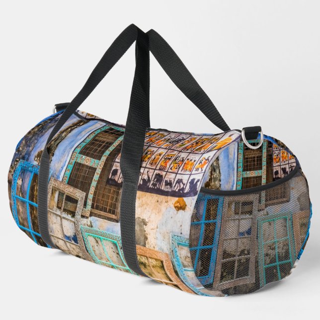 Colorful window frames duffle bag (Right Corner)