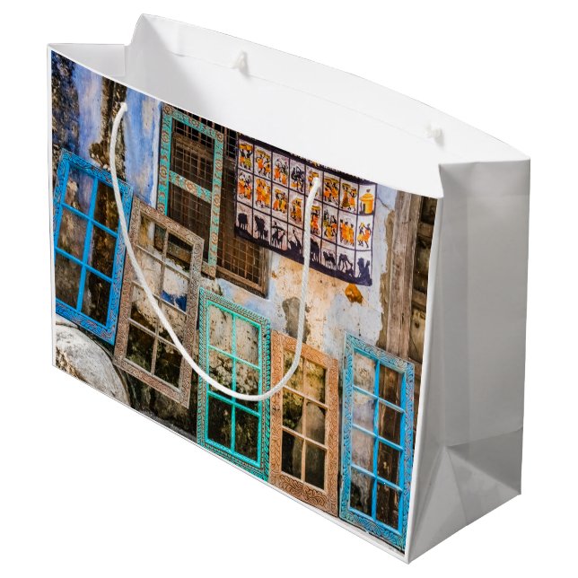 Colorful window frames large gift bag (Back Angled)