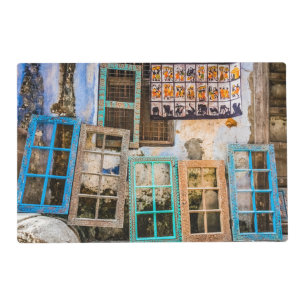 Colorful window frames placemat