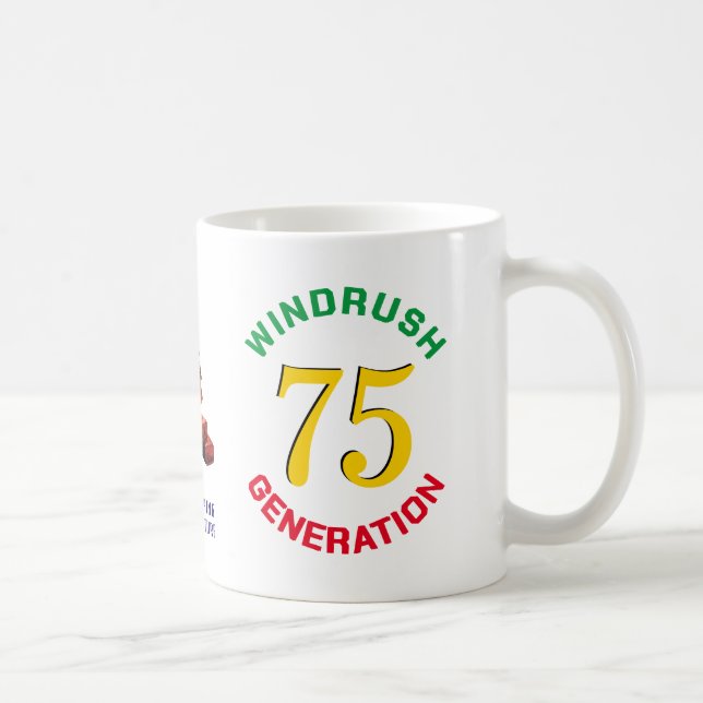 Colorful WINDRUSH GENERATION 75th Anniversary Coffee Mug (Right)