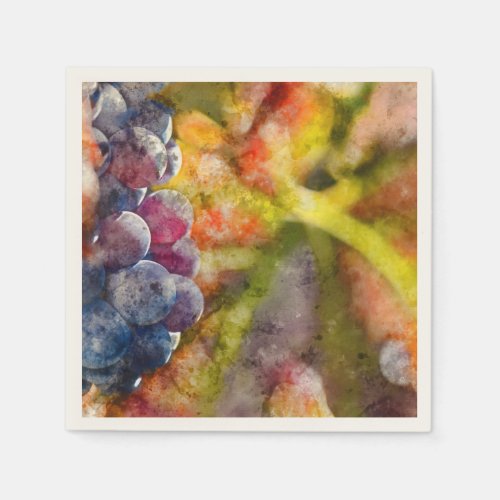 Colorful Wine Grapes on the Vine Napkins